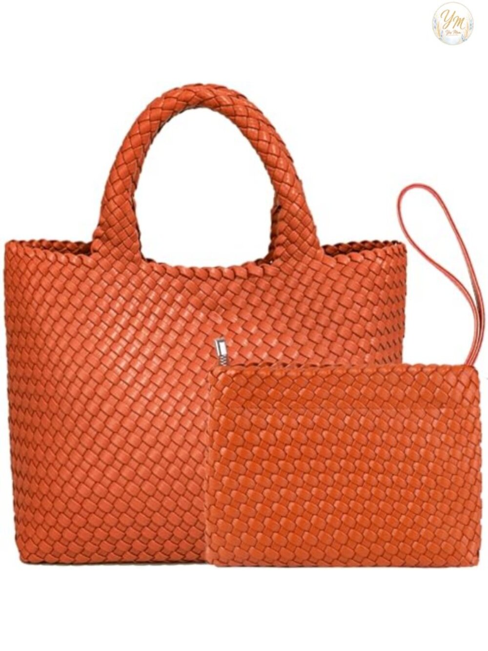 Woven Vegan Leather Large Tote Bag for Women Travel Shopping Shoulder Bag